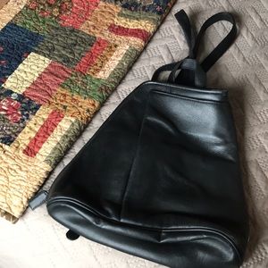 Black Leather Backpack